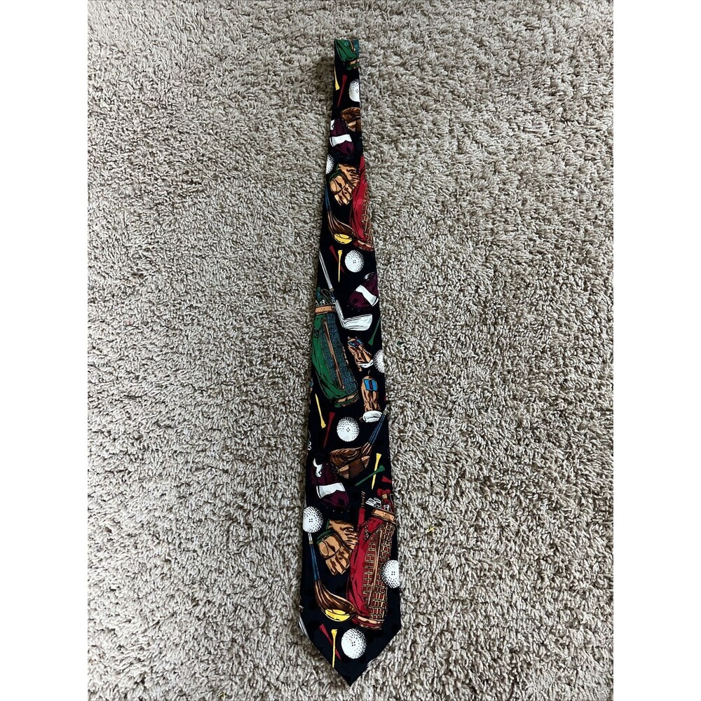Vintage Addiction Men’s Silk Tie Golf Theme